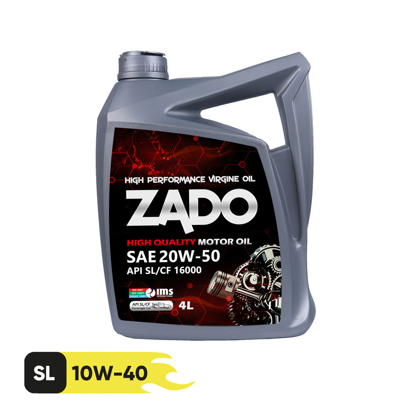روغن موتور خودرو زادو مدل SAE 20W50-SL حجم 4 لیتر