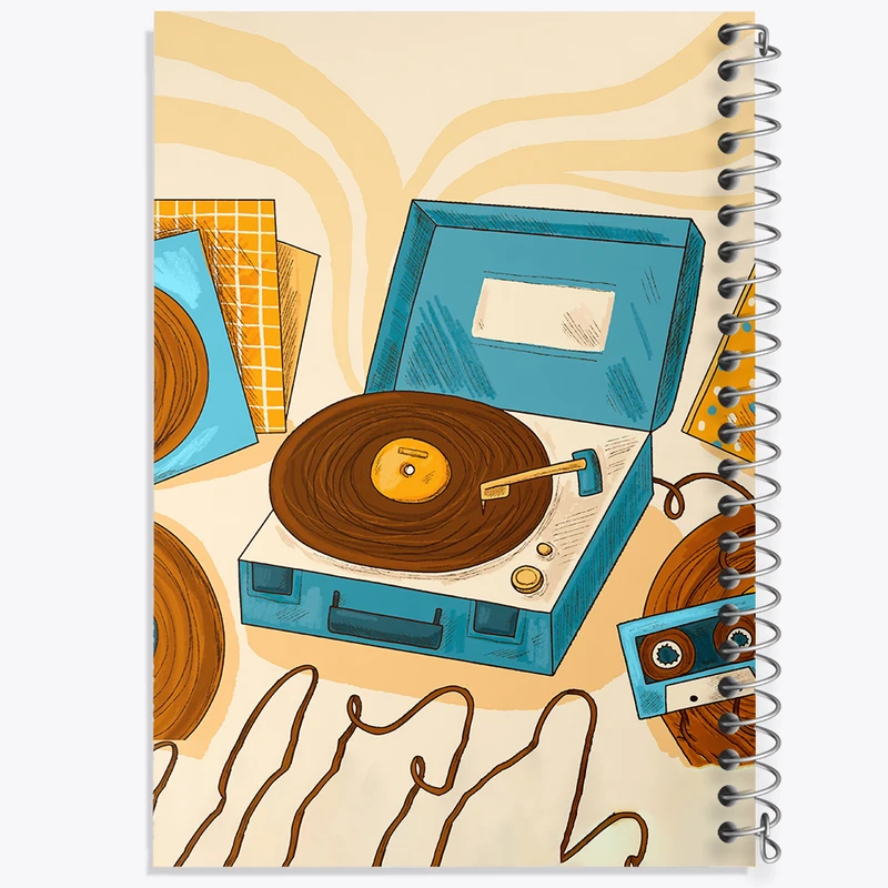 دفتر مشق 100 برگ خندالو طرح گرامافون کد F8181