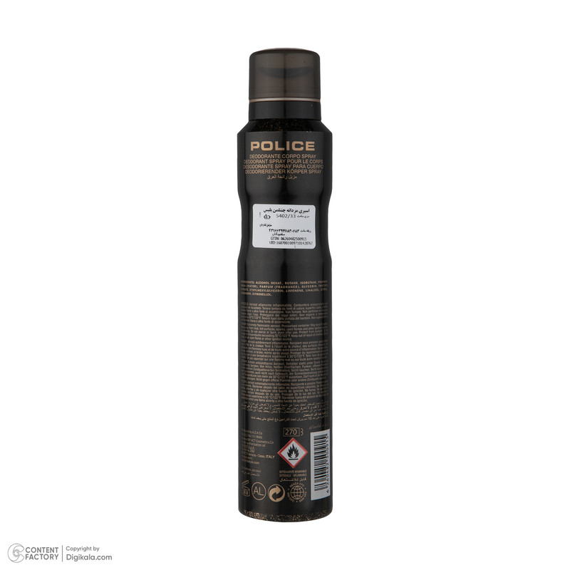اسپری ضد تعریق مردانه پلیس مدل GENTLEMAN حجم 200 میلی لیتر