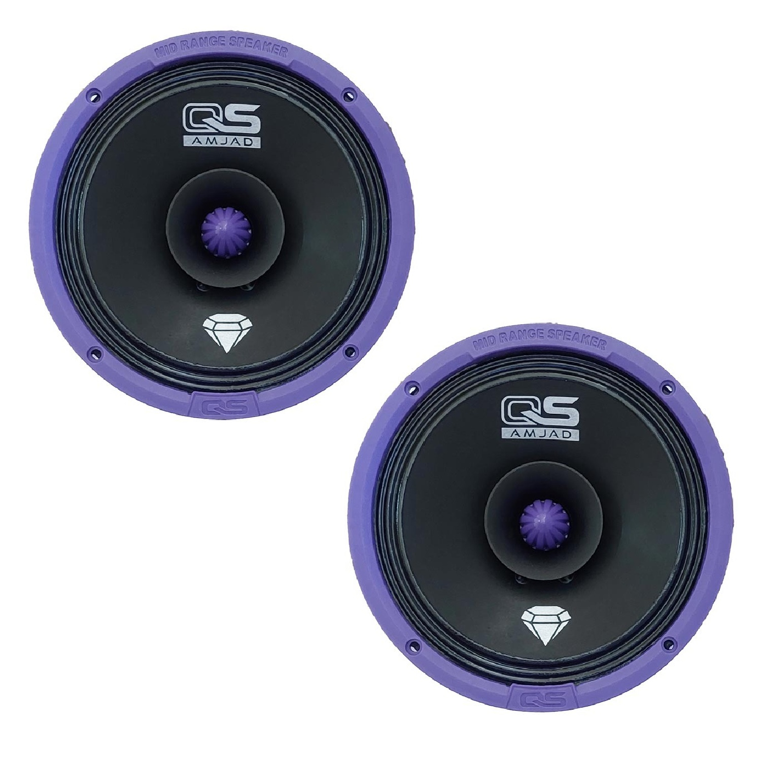 میدرنج پشت خودرو کیو اس مدل YD-1322NEW سایز 6.5 اینچ بسته 2 عددی