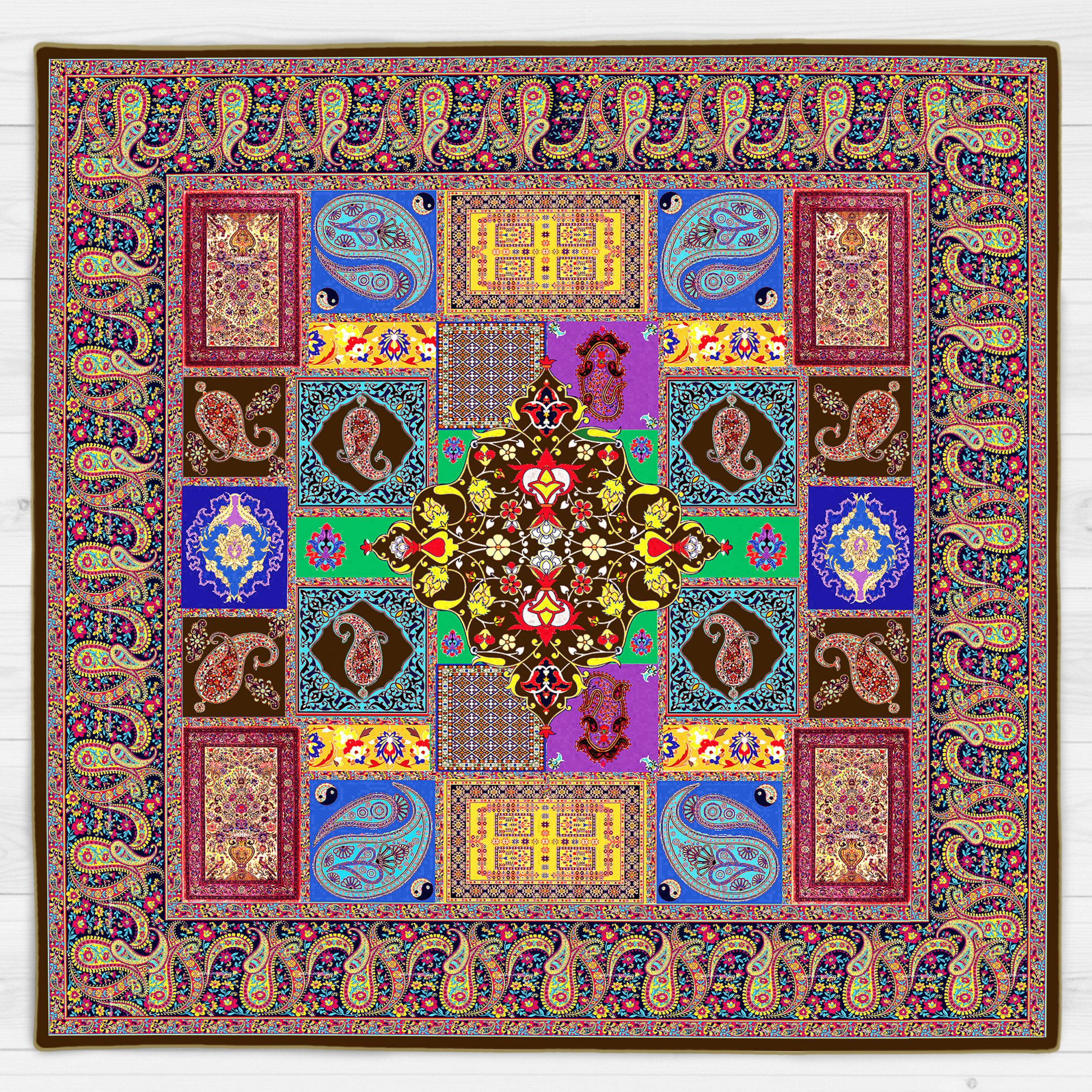 رومیزی طرح ترمه کد 9275.5