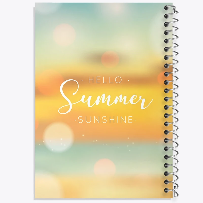 دفتر شطرنجی 50 برگ خندالو مدل Hello Summer Sunshine کد F1454