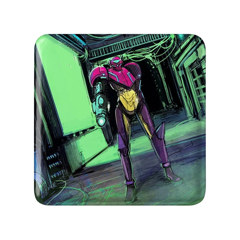 مگنت خندالو طرح بازی متروید (Metroid) مدل مربعی کد 35659