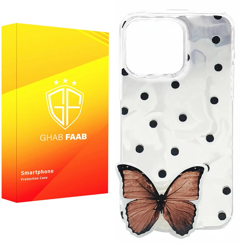 کاور قاب فاب مدل دخترانه سوکول مناسب برای گوشی موبایل اپل iPhone 15 Pro Max به همراه پاپ سوکت