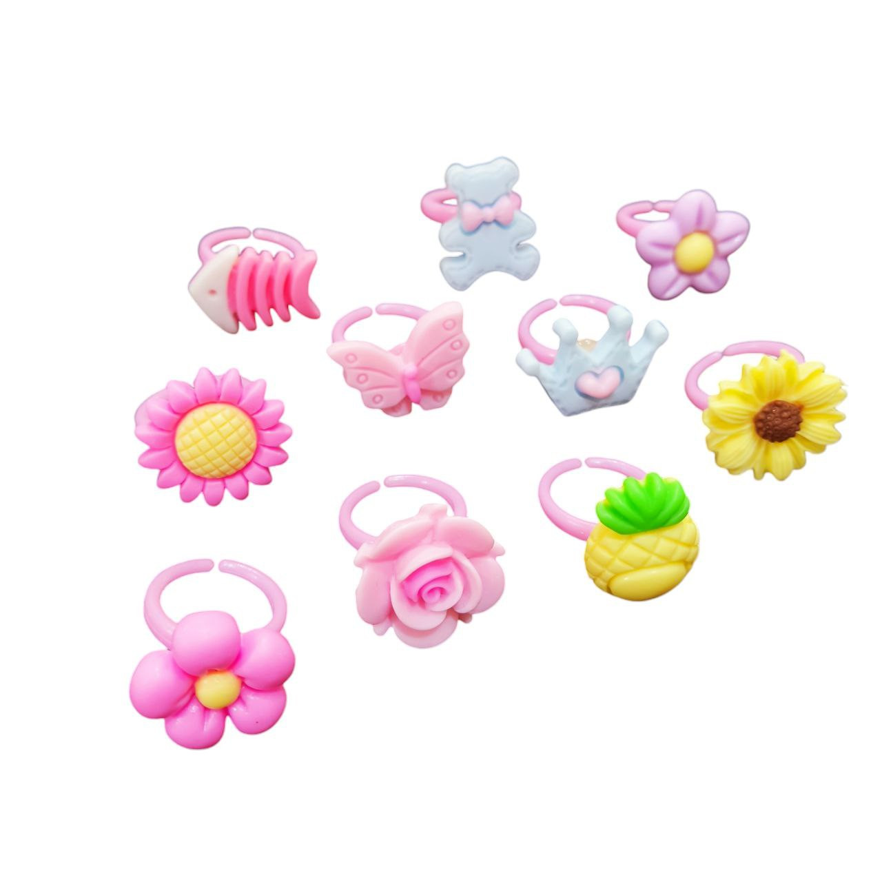 انگشتر دخترانه مدل سیلیکونی پاستیلی کد BACH14 مجموعه 10 عددی انگشتر دخترانه مدل سیلیکونی پاستیلی کد BACH14 مجموعه 10 عددی