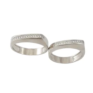 ست انگشتر نقره زنانه و مردانه مدل مریتا