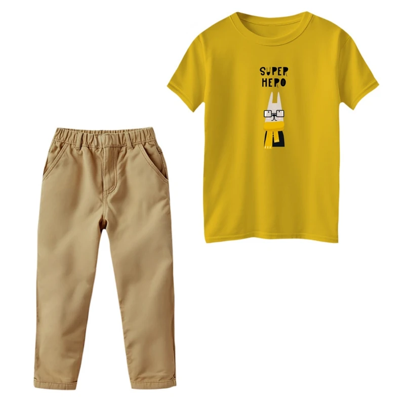 ست تی‌شرت و شلوار پسرانه مدل قهرمان