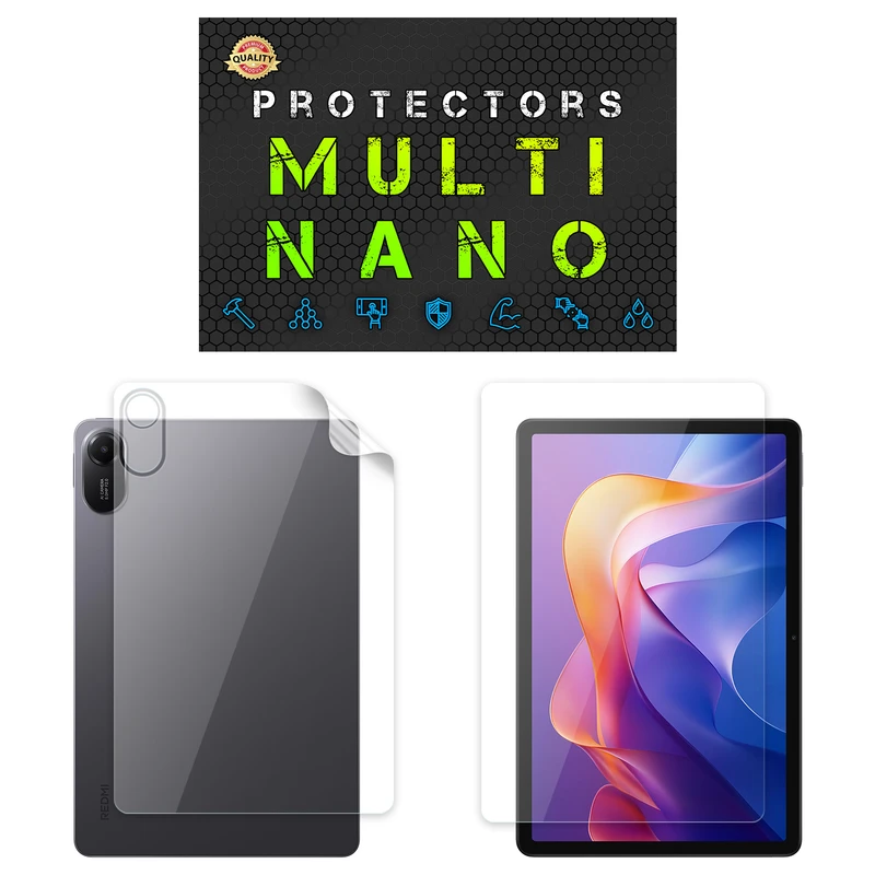 محافظ صفحه نمایش شفاف مولتی نانو مدل X-SFT مناسب برای تبلت شیائومی Redmi Pad 2 2025 11 inch به همراه محافظ پشت
