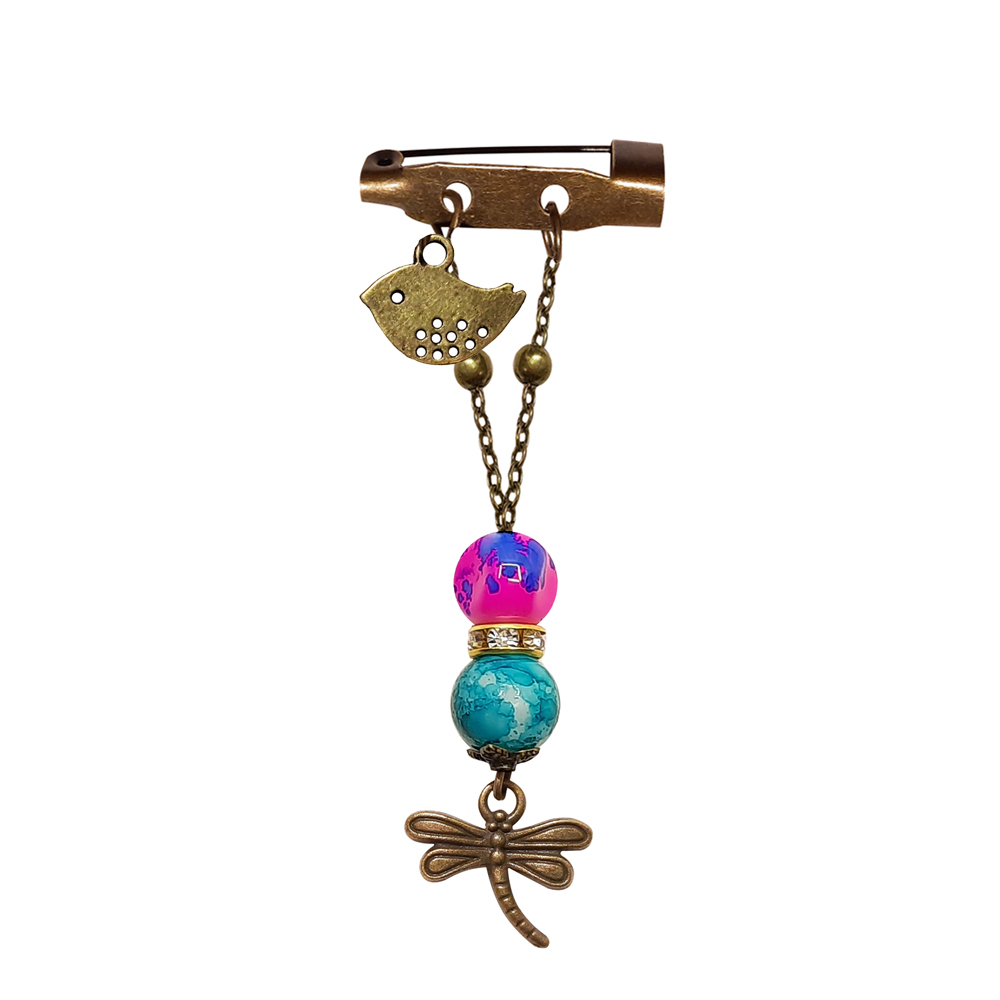 سنجاق سینه زنانه مدل سنجاقک