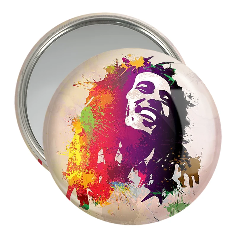 آینه جیبی خندالو مدل باب مارلی Bob Marley  کد 3278