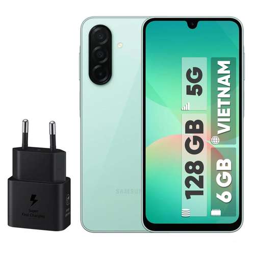 گوشی موبایل سامسونگ مدل Galaxy A26 دو سیم کارت ظرفیت 128 گیگابایت و رم 6 گیگابایت - ویتنام - به همراه شارژر 25 وات سامسونگ