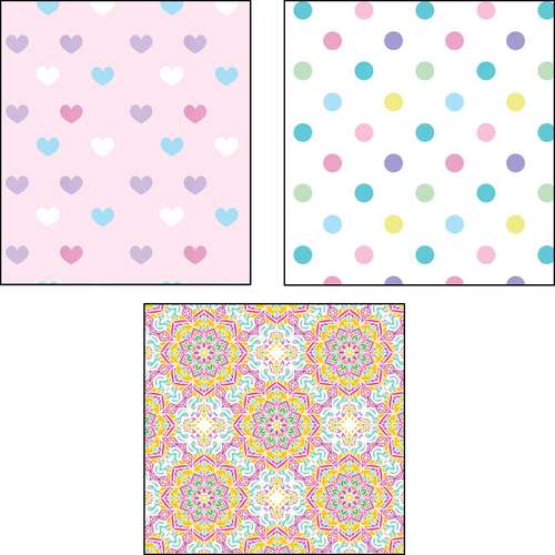 کاغذ کادو مدل طرح دار کد 17 بسته 3 عددی