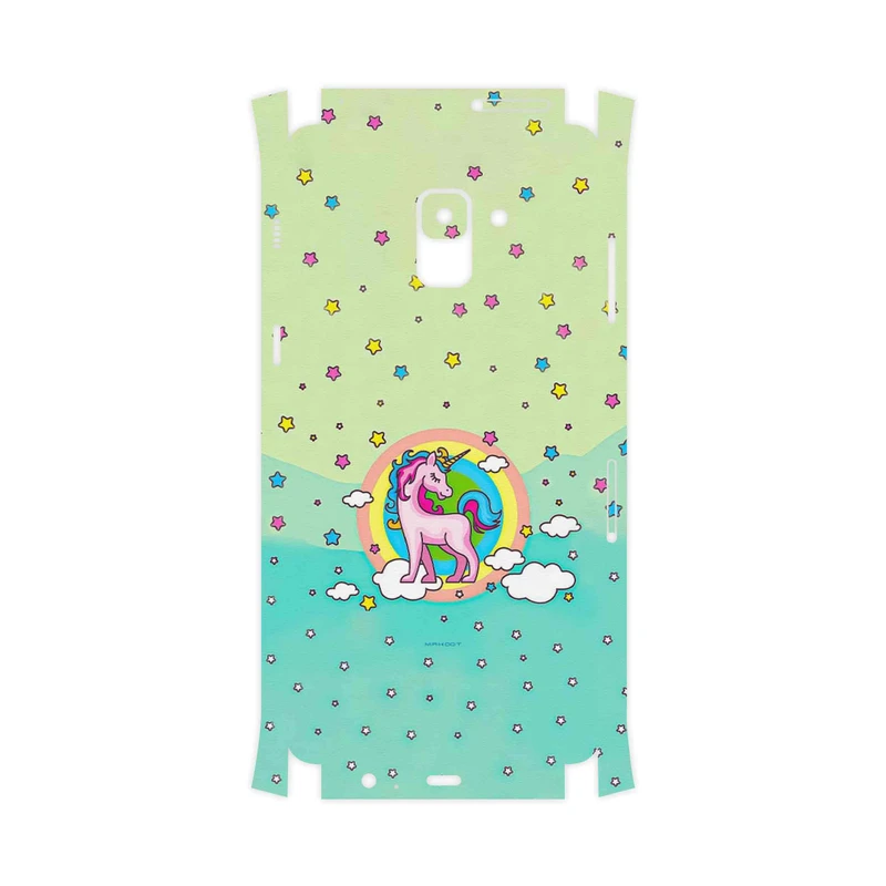 برچسب پوششی ماهوت مدل Rainbow unicorn adventure-FullSkin مناسب برای گوشی موبایل سامسونگ Galaxy A8 Plus 2018