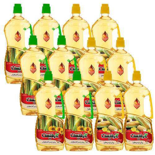 روغن ذرت و آفتابگردان و روغن ذرت کانولا کارمیسن حجم 920 میلی لیتر بسته 12 عددی