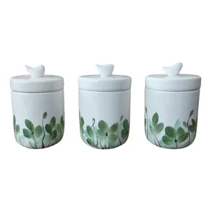 بانکه سرامیکی طرح بهارا کد ZP119 مجموعه 3 عددی