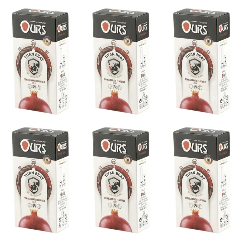 کاندوم اورز مدل Titan Beat شش بسته 12 عددی