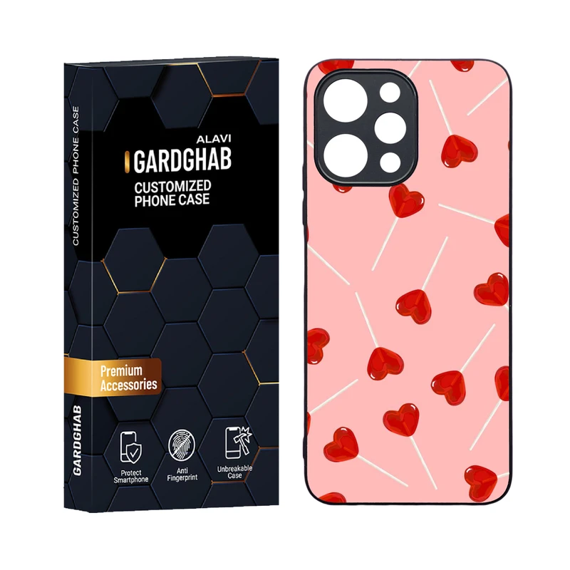 کاور گارد قاب علوی مدل دورژله ای عاشقانه مناسب برای گوشی موبایل شیائومی Redmi 12 4G / 12 5G