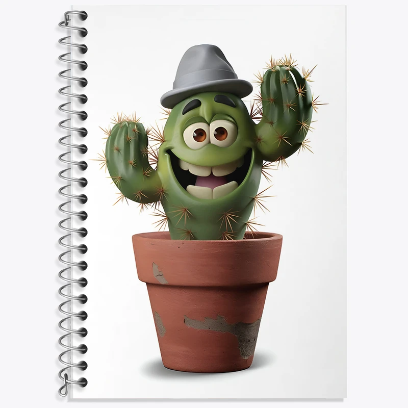 دفتر لغت 50 برگ خندالو طرح کاکتوس کد F8029