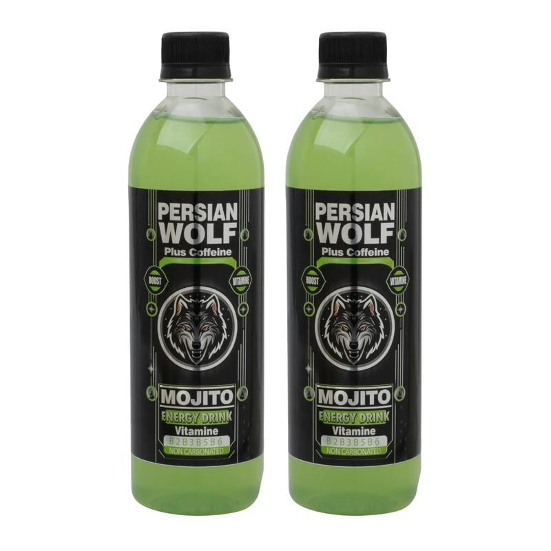 نوشیدنی انرژی‌زا موهیتو پرشین وولف پلاس - حجم 500 میلی‌لیتر بسته 2 عددی