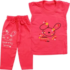 ست تاپ و شلوار دخترانه طرح خرگوش مدل A13 کد 0226