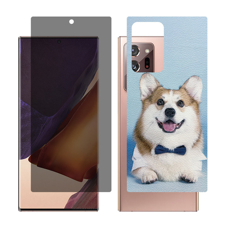 محافظ صفحه نمایش حریم شخصی گلس مدل Together مناسب برای گوشی موبایل سامسونگ Galaxy Note20 Ultra 5G به همراه برچسب پوششی