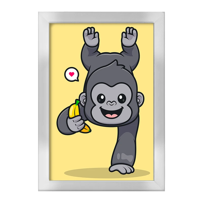 تابلو خندالو طرح حیوانات بامزه گوریل کد 29714