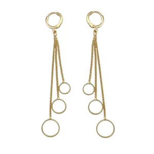 گوشواره زنانه وای اس ایکس مدل دایره کد E4150