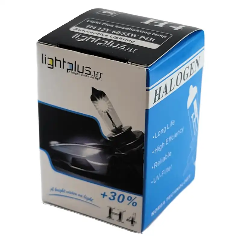 لامپ هالوژن خودرو لایت پلاس مدل H4 12V 60W