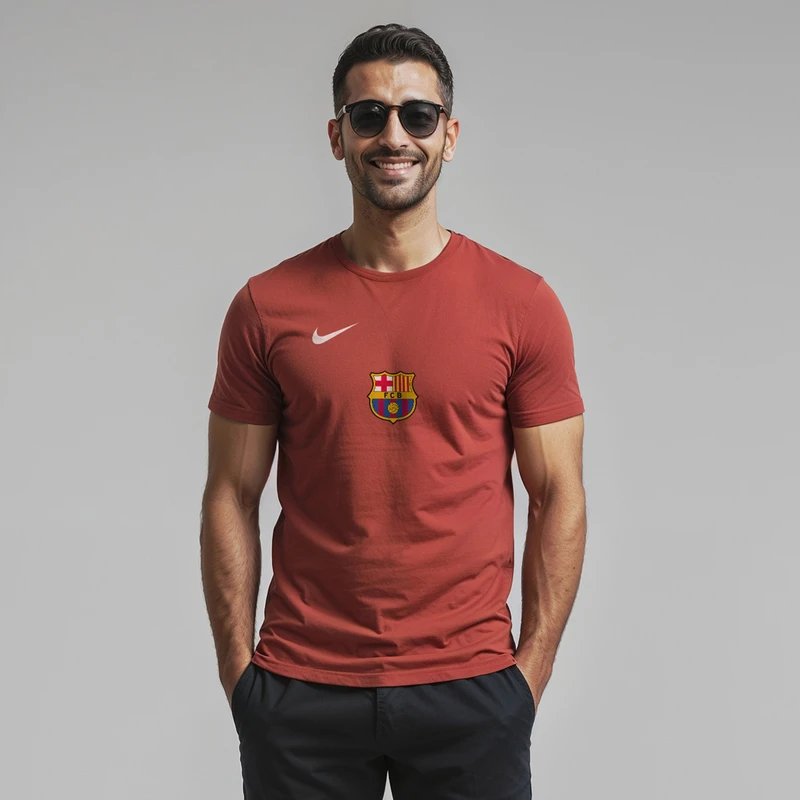 تی شرت آستین کوتاه مردانه مدل 140311 طرح بارسلونا