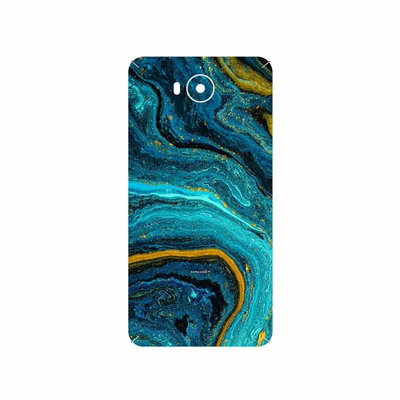 برچسب پوششی ماهوت مدل Turquoise marblewith golden streaks مناسب برای گوشی موبایل هوآوی Y5 2017