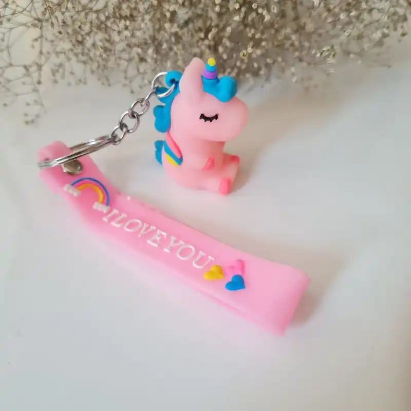 جاکلیدی مدل عروسکی طرح اسب یونیکورن تک شاخ کد 316 به همراه بند آویز