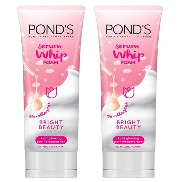 فوم شستشو صورت پوندز مدل Bright Beauty حجم 100 میلی لیتر مجموعه 2 عددی