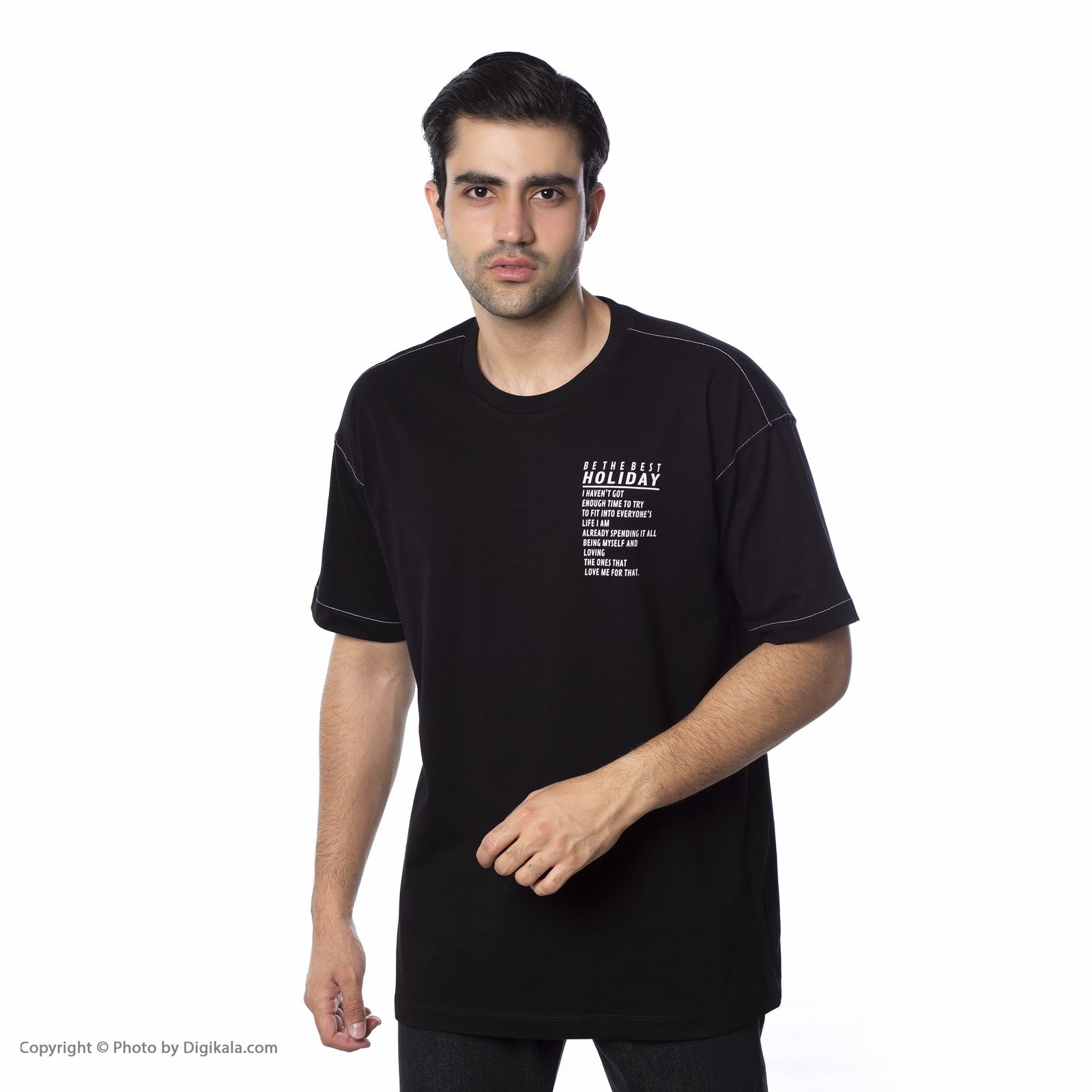 تی شرت  آستین کوتاه مردانه هالیدی مدل A23204- Black -  - 7