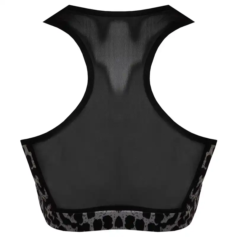 نیم تنه ورزشی زنانه مدل 268001015  اسپندکس رنگ خاکستری