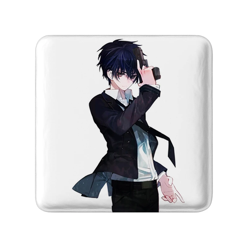 پیکسل خندالو طرح ساتومی انیمه گلوله سیاه مدل مربعی کد 35870