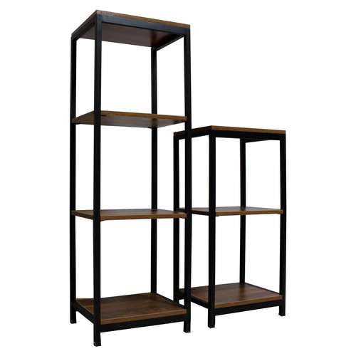 کتابخانه مدل چوبی فلزی کد IKE432 بسته 2 عددی