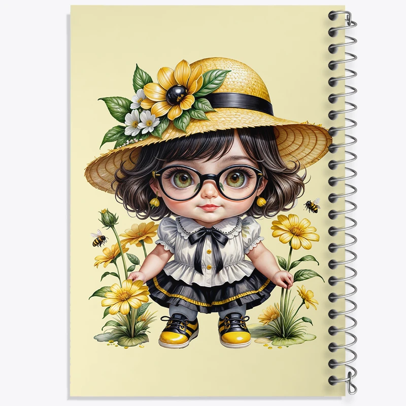 دفتر مشق 100 برگ خندالو طرح دخترانه کد N1210