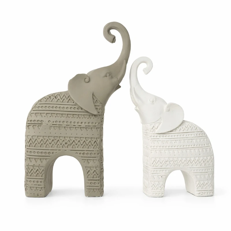 مجسمه مدل فیل مدرن مجموعه 2 عددی