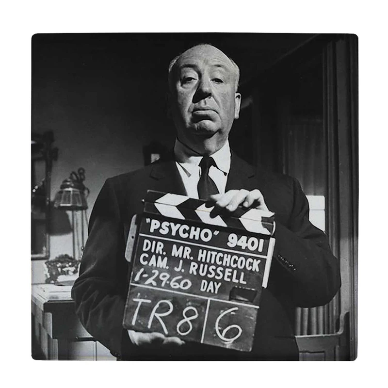  زیر لیوانی  طرح آلفرد هیچکاک کد    5755158_3965