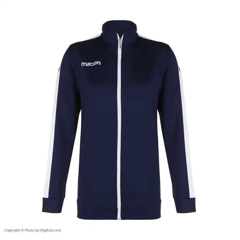 ست گرمکن و شلوار ورزشی زنانه مکرون مدل اسکا پلاس رنگ سرمه ای