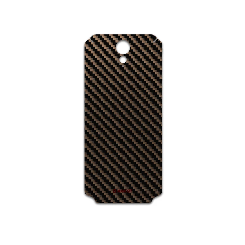 برچسب پوششی ماهوت مدل Glossy-Brown-Fiber مناسب برای گوشی موبایل اچ تی سی Desire 620