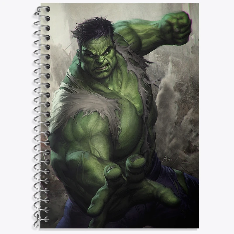 دفتر زبان 50 برگ خندالو مدل سه خط طرح هالک کد N53