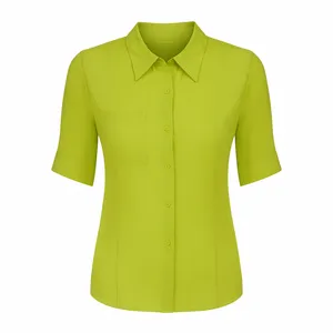 شومیز آستین کوتاه یقه برگردان زنانه مدل پدیده کد ۷۷