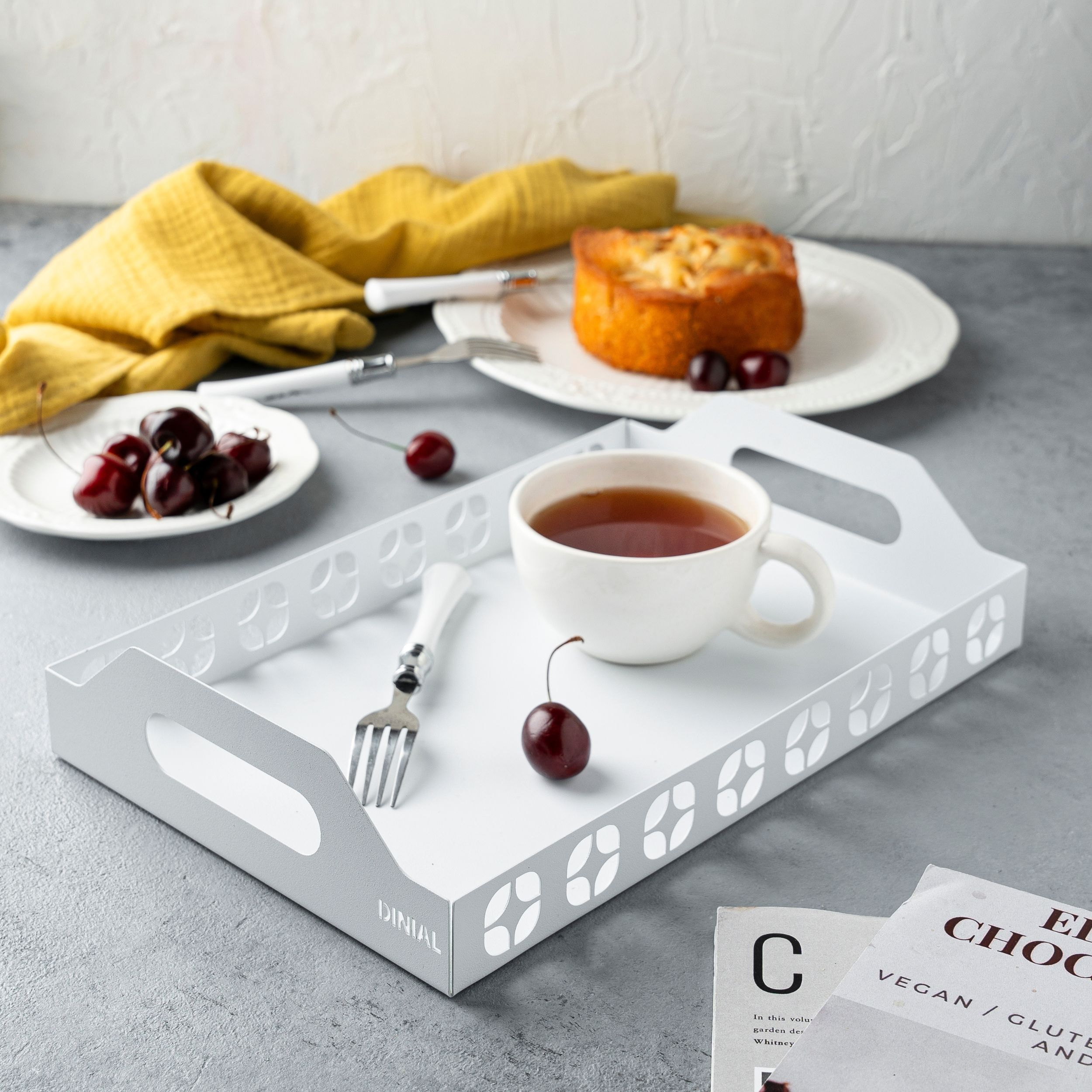 سینی دینیال مدل گل دار کد DN2417