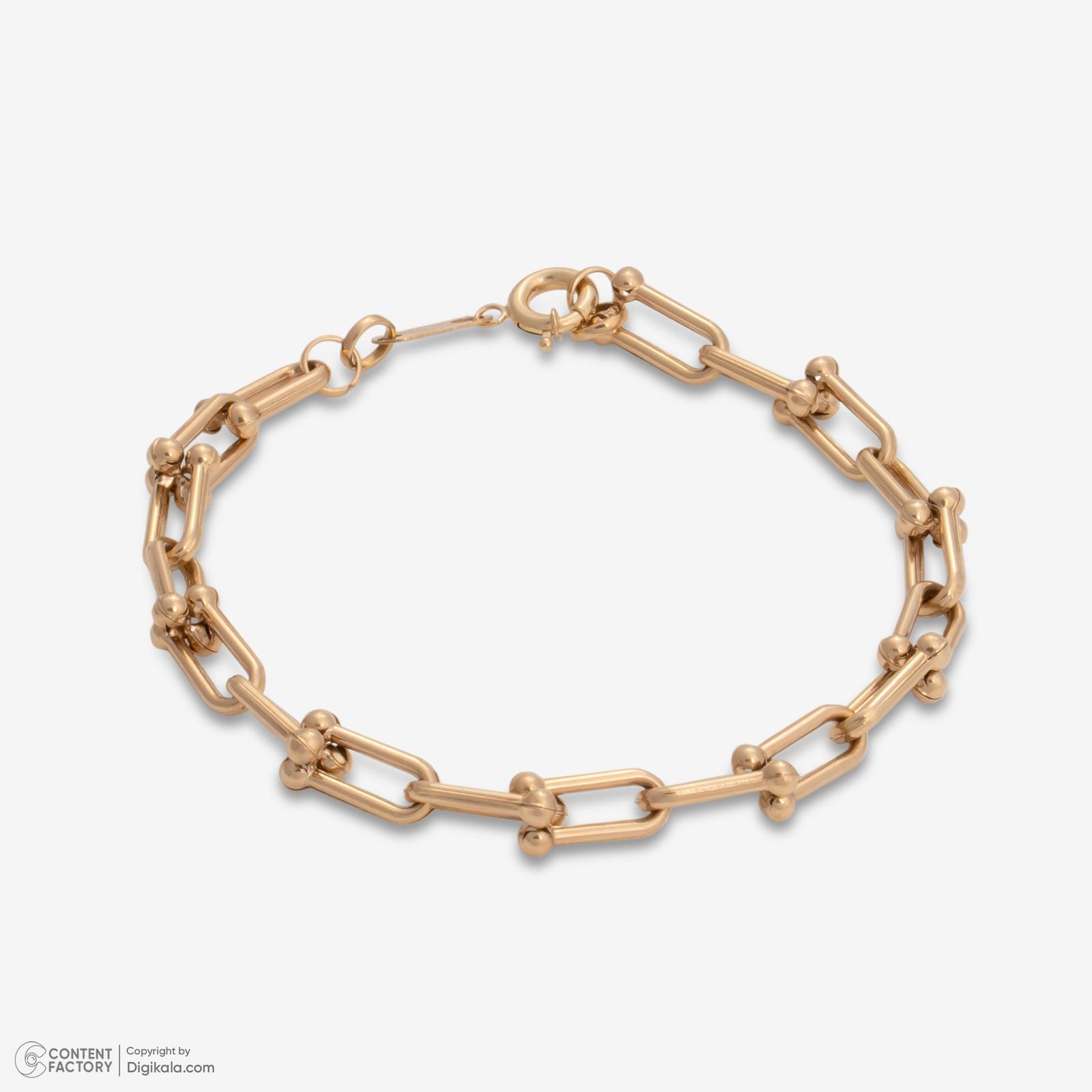 دستبند زنجیری طلا 18 عیار زنانه حافا گلد مدل تیفانی کد br010 -  - 5