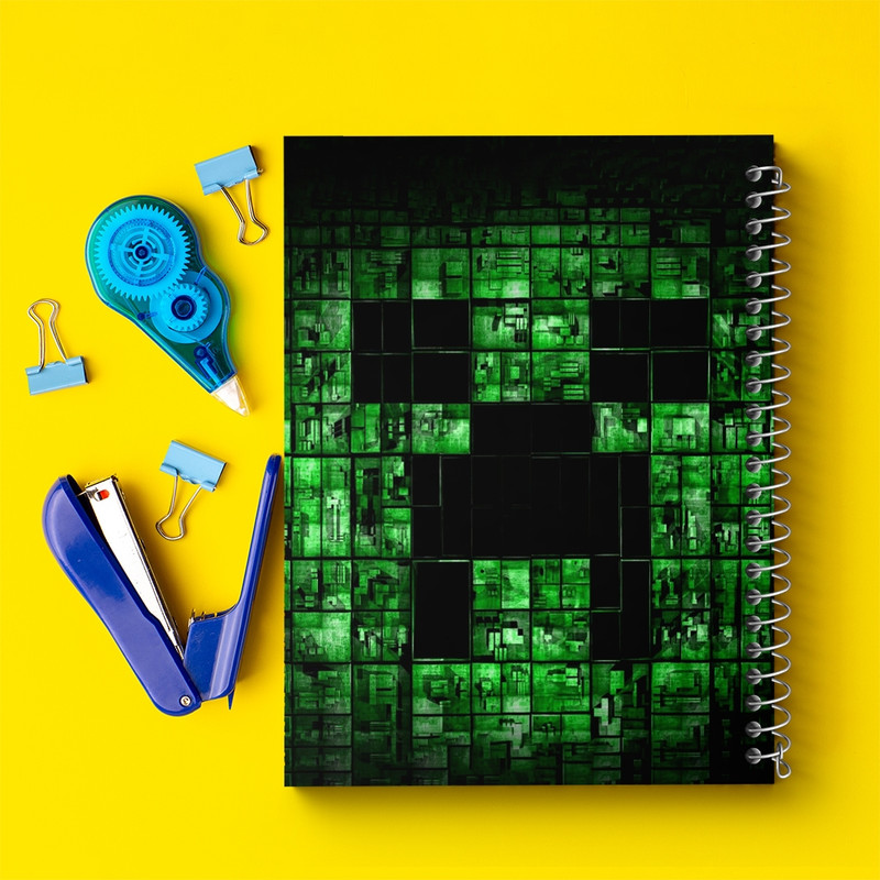 دفتر مشق 50 برگ خندالو طرح ماینکرافت (Minecraft) کد F2418