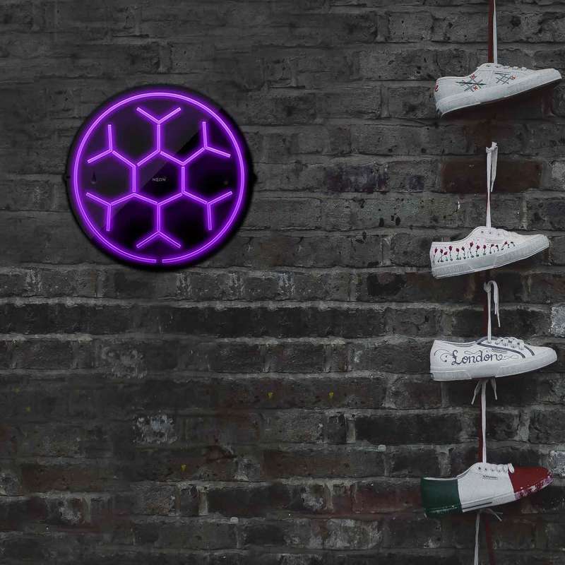 چراغ دیواری نئون دیزاین مدل Soccer-Ball-BL_PR