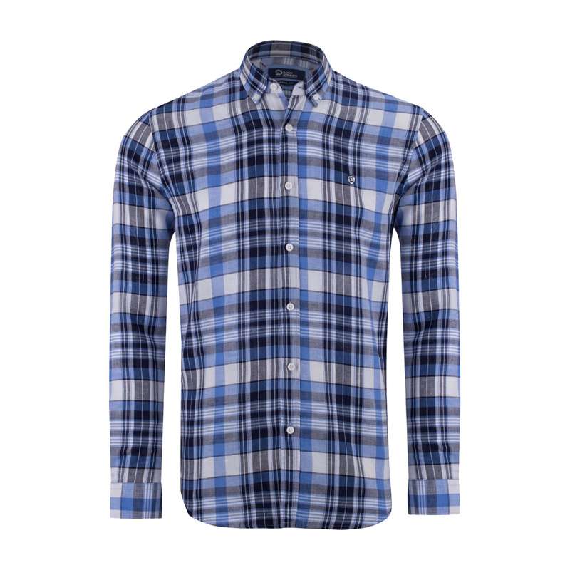 پیراهن آستین بلند مردانه بادی اسپینر مدل 03970533 کد 4 رنگ آبی