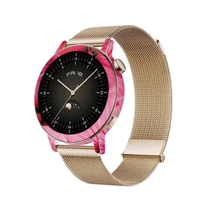 MAHOOT Pink-Flower Cover Sticker for Huawei Watch GT 3 42mm Smartwatch