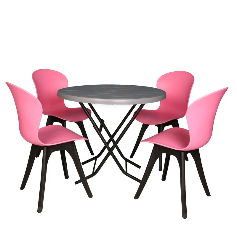 میز و صندلی ناهارخوری چهارنفره مدل ماهلین فایبرگلاس